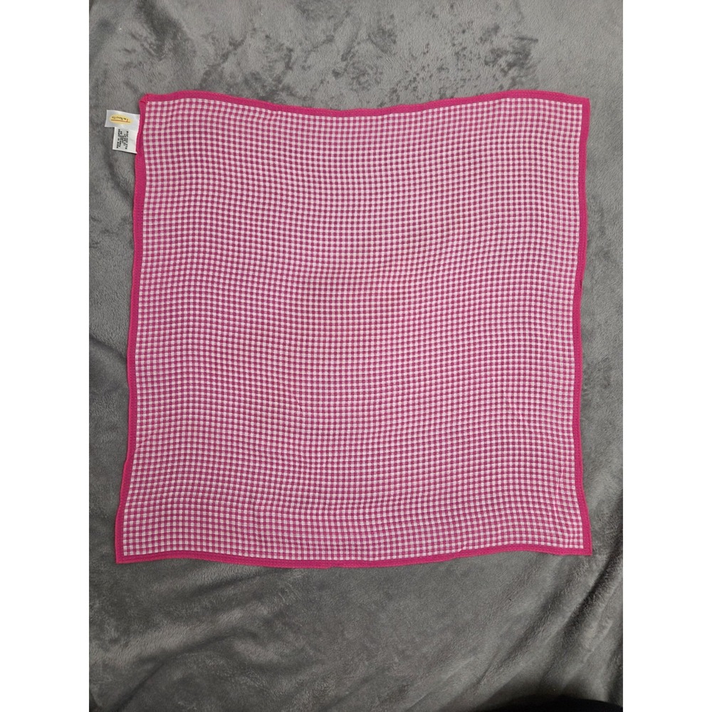 Vintage Talbots Silk Scarf Pink Gingham 20x20 Feminine Girly Retro Pinup Japan‎